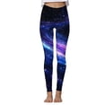 thumbnail image 5 of Mifsaly Butt-Lifting Leggings Women Tummy Control High Waist Yoga Pants Star Print Workout Stretchy Pant Full Length Everyday Going Out Clothes XL, 5 of 5