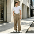 thumbnail image 3 of HBDesign Mens Summer Seersucker Wide Leg Pants Casual Breathable Comfort Trousers, 3 of 6