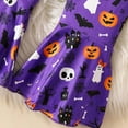 thumbnail image 6 of WeeBloom Halloween Toddler Girl Outfit Long Sleeve Hallowmas Pumpkin Print Tops And Pants 2Pcs Clothes Set For Children Clothes Outfits For Baby Girls,Purple 18-24 Months, 6 of 7
