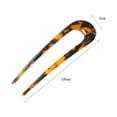 thumbnail image 3 of 2 Pcs Leopard U-shaped Hairpins,French Style Vintage Hair Pin Fork Sticks Cellulose Acetate Tortoise Shell Hair Pins Updo Chignon Pin for women Girls, 3 of 5