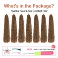 thumbnail image 3 of Extensiones de cabello Aayubb Blonde Soft Locs, ganchillo, 20 pulgadas, 7 paquetes, 3 of 6