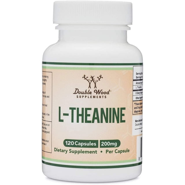 Double Wood L-Theanine | 200 Mg | 120 Servings | 120 Capsules