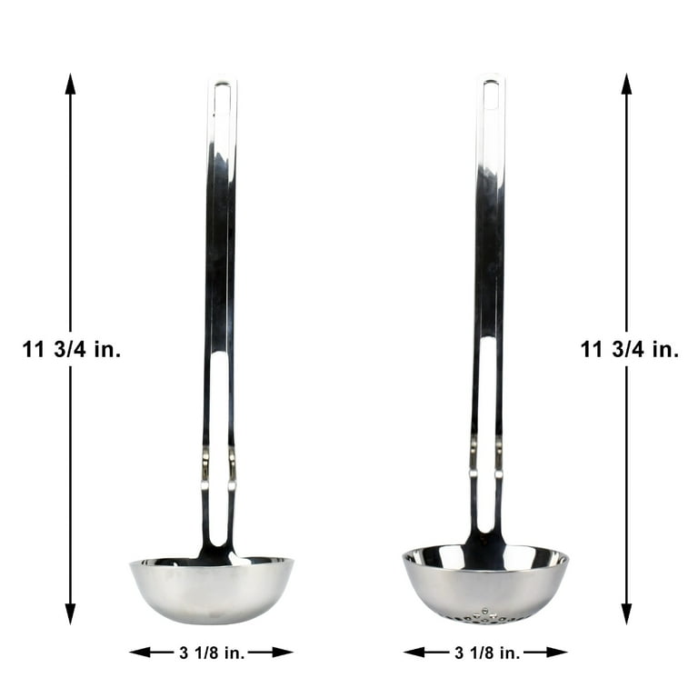 KitchenTrend 2-piece Side Rest Hanging Ladle & Slotted Spoon