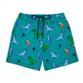 thumbnail image 5 of LRD Men's Swim Trunks with Compression Liner 7 Inch Inseam Surfer Dino / Palm Trees S, 5 of 5