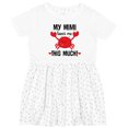 thumbnail image 3 of Inktastic Mimi Loves Me Grandson Girls Toddler Dress, 3 of 5