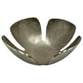 thumbnail image 5 of Bergamo Art 9 Inch Wide Decorative Handmade Aluminum Clover Leaf Bowl in Nickel, 5 of 5