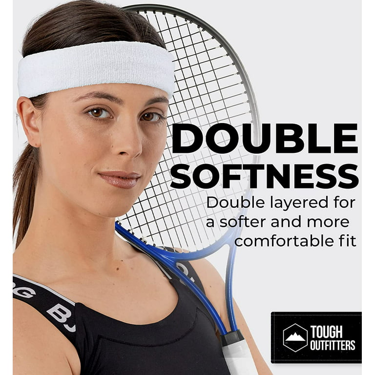 Sweat Headbands Set - Sweatbands for Working Out, Sports, Tennis