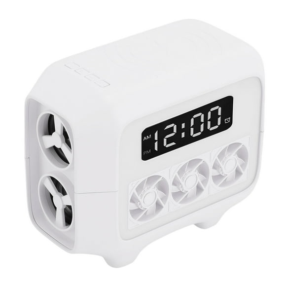 Altavoz Con Cargador Inalámbrico y Relogs Digital, 15W 1200mAh Portable 5.0 Cancelación de Ruido Altavoz Forandroid, Viaje Al Aire Libre en El Hogar