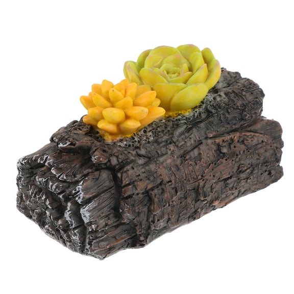 Masteelf Resin Tree Stump Key Chain Storage Box for Outdoor Use Light Brown Small Safe