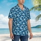 thumbnail image 3 of Fotbe Sea Water Wave Camisa Hawaiana para Hombre Unisex – Camisa Casual de Verano con Botones de Manga Corta de Algodón y Lino,Small, 3 of 7