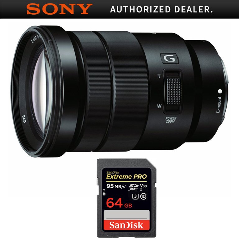 Sony SELP18105G E PZ 18-105mm f/4 G OSS Power Zoom Lens Bundle