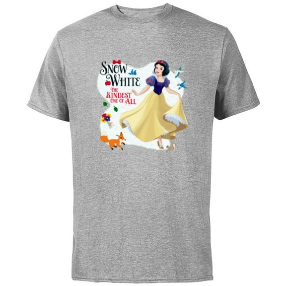 Disney Princess Snow White the Kindest One of All - Short Sleeve Cotton T-Shirt for Adults - Customized-Athletic Heather