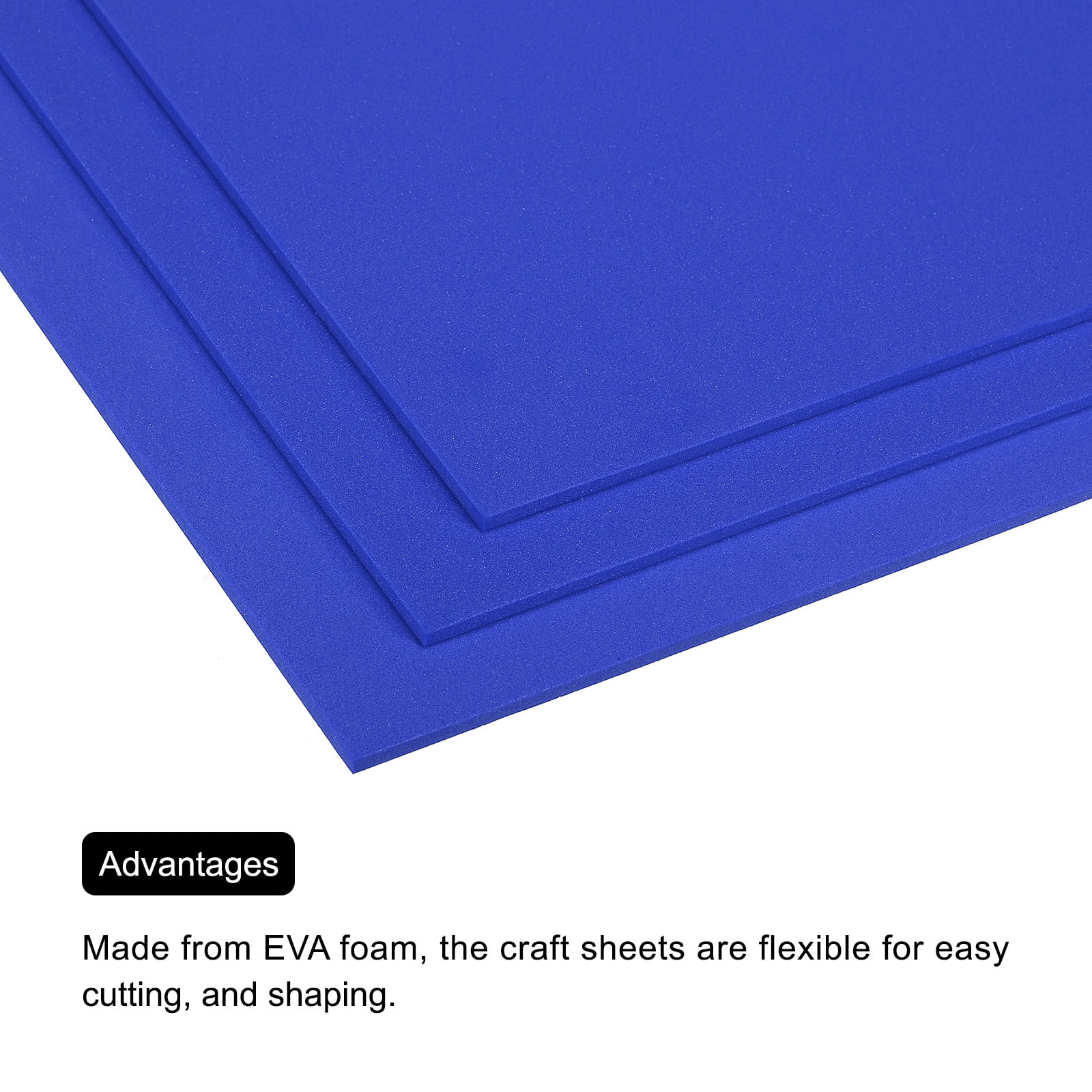 EVA Foam Sheets Blue 9.8 Inch x 9.8 Inch 3mm Thick Crafts Foam Sheets Pack of 6