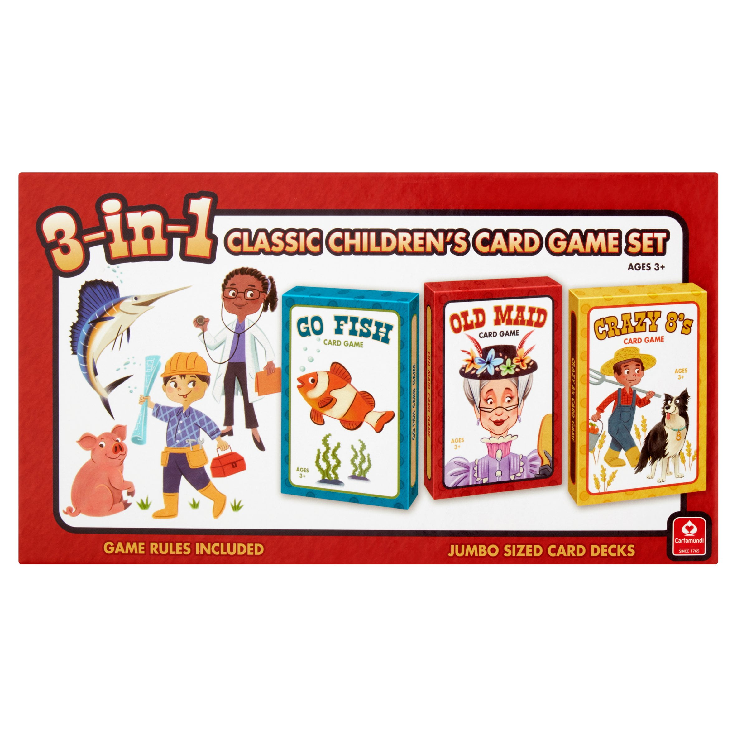 Cartamundi 3in1 Classic Children's Card Game Set Ages 3+