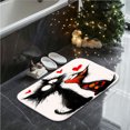 thumbnail image 5 of Fluffy Loving Cats Flannel Bath Mat 16x24 Inches, Soft Absorbent Non-Slip Bathroom Rug, Machine Washable Floor Mat for Shower, 5 of 7