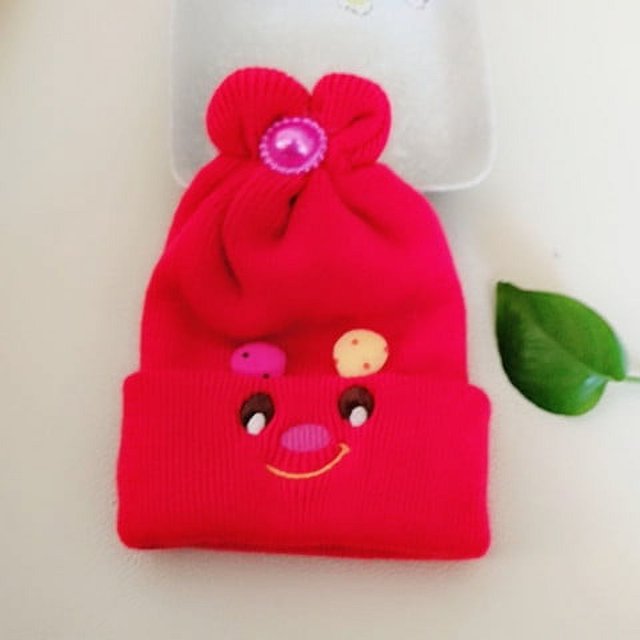 Gorro fetal para bebé de cachemira con bordado de conejo, gorro fetal para recién nacido, gorro cálido para bebé, otoño e invierno