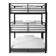 thumbnail image 3 of Furniture of America Botany Metal Full Triple Bunk Bed in Sand Black, 3 of 8