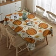 thumbnail image 2 of Fall Autumn Road Pumpkins Rectangle Tablecloth 60"x84",Waterproof Polyester Rectangle Table Cloth, Wipeable Spillproof Polyester Tablecloth for Dining, Camping, Indoor and Outdoor, 2 of 5