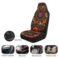 thumbnail image 4 of HUISEFOR Mandala Floral Car Seat Cover Breathable Soft Car Seat Covers Protector Elastic Polyester Cars Accessories Washable Universal Fit for Most Sedan SUV 2 Pack, 4 of 7