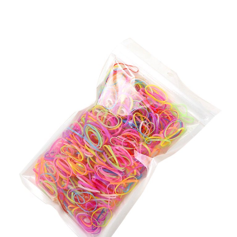 1000pc/Box Girls Colorful Disposable Rubber Bands Gum For Ponytail