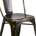 thumbnail image 5 of Flash Furniture Blake Commercial Grade 4 Pack Distressed Copper Metal Indoor-Outdoor Stackable Chair, 5 of 7