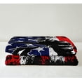 thumbnail image 3 of Dirt Bike Fleece Throw Blanket Twin 60"X80" Retro American Flag Throw Blanket for Kids Boys Teen Men,Motocross Rider Sherpa Blanket Black Tie Dye Red Blue USA Flag Plush Blanket for Bed Sofa Couch, 3 of 5