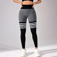 thumbnail image 5 of Tosmy Leggings For Women Striped Outdoor Sports Leggings High Waisted And Hip Lifting Yoga Clothes Running Sports Fitness Pants Classic, 5 of 9