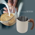thumbnail image 3 of Milk Frothing Pitcher, 304 Stainless Steel Coffee Bar Espresso Machine Accessories, Coffee Tools Cup with Dripless , Handle, Inner Scale for Latte Art, Frothing Milk, Espresso, 3 of 8