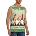 thumbnail image 2 of Yiaed Christmas Card With Gnomes Print Men's Singlet Vests Summer Running Muscle Tank Tops Gym Undershirt Round Neck Sleeveless for man, 2 of 5