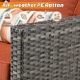 thumbnail image 3 of XIZZI Outdoor Patio Furniture Sets with Solar Coffee Table, All-Weather Wicker Rattan Outdoor Furniture Conversation Set for Porch, Patio, Backyard-Orange Red, 3 of 9