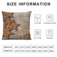 thumbnail image 5 of BANET  Western Throw Pillow Cushion Cover, Rusty Stars on Wooden Background Aged Antique Vintage Country Design, Decorative Square Accent Pillow Case 22x22in, 5 of 5