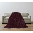 thumbnail image 4 of Vellux Plush Quilted Blanket, King, Purple, 4 of 8