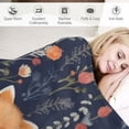 thumbnail image 3 of COMIO  Fox Throw Blanket - Soft, Fuzzy &amp; Warm Flannel Blankets for Travel, Office - Dark Blue Cute Throws Gift for Girls, Boys, 3 of 6