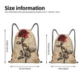 thumbnail image 2 of Balery Vintage Rose Botanical Art Pattern Drawstring Backpack Bag Sport Gym Sackpack Cinch Bags Pattern Drawstring Backpack Bag Sport Gym Sackpack Cinch Bags -Medium, 2 of 6