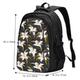 thumbnail image 4 of Yiaed Lilies Flowers Print Laptop Backpack,Business Travel Durable Laptops Backpack with USB Charging Port,Water Resistant College Computer Bag, 4 of 5