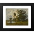 thumbnail image 2 of Leon Richet 14x12 Black Modern Framed Museum Art Print Titled - Landscape with a Quiet Pool, 2 of 5