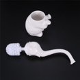 thumbnail image 4 of 2 cepillos de baño con forma de elefante, cerdas suaves, cepillo de baño desmontable con forma de elefante y mango largo, regalo de Navidad y Año Nuevo (blanco), 4 of 5