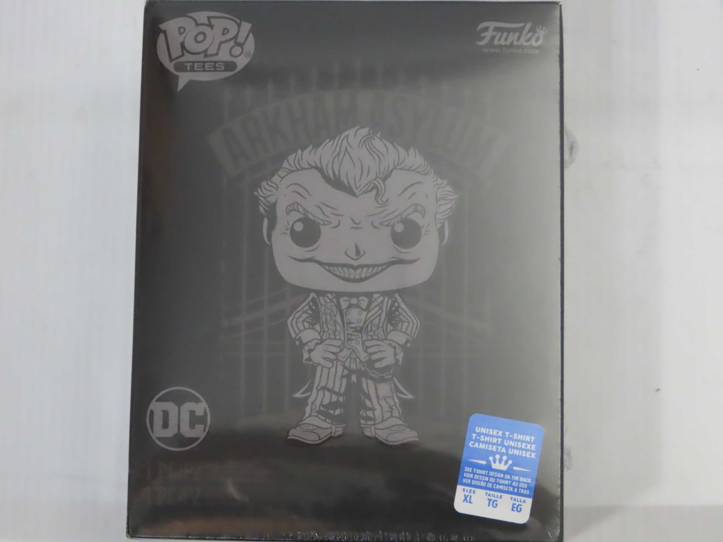 NYCC 2019 FUNKO POP BATMAN ARKHAM ASYLUM BLACK CHROME JOKER w XL T-SHIRT NYCC 2019 FUNKO POP BATMAN ARKHAM ASYLUM BLACK CHROME JOKER w XL T-SHIRT