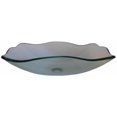 thumbnail image 1 of ELEGANTE Clear Fluted Oblong Glass Vessel Sink  20 Inches Wide  Clear, 1 of 1