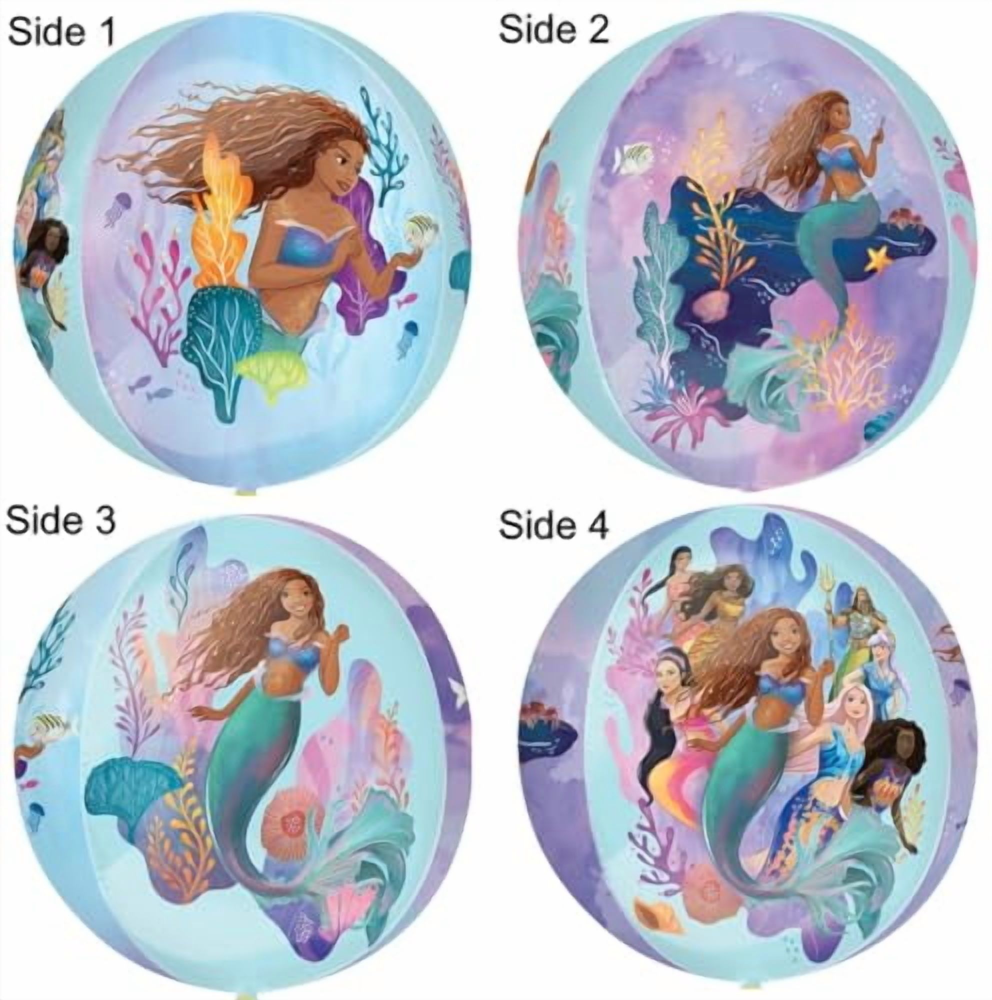 Little Mermaid Birthday Party Supplies Princess Ariel Live Action Balloon Bouquet Decorations