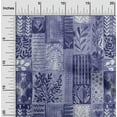thumbnail image 2 of oneOone Polyester Spandex Purplish Blue Fabric Plants Watercolor Mix Leaf Sewing Fabric By The Yard Printed Diy Clothing Sewing Supplies 56 Inch Wide, 2 of 4