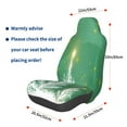 thumbnail image 3 of Balery Christmas Green Pattern Car Seat Cover - Soft & Breathable Front Premium Covers with Non-Slip Protector Fits Most Automotive, Vans, SUVs, Trucks - 1 Unit, 3 of 5