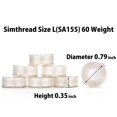 thumbnail image 2 of Canillero Preenhebrado Simthread Tamaño L 60WT 144 piezas Blanco, 2 of 6
