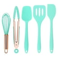 thumbnail image 1 of 600°F Heat Resistant Silicone Spoonula Set, Includes Five-Piece Mini Utensils, Fresh Green, Perfect For Cooking, Mixing, Baking, Serving, And Flipping Without Damaging Pots, 1 of 6