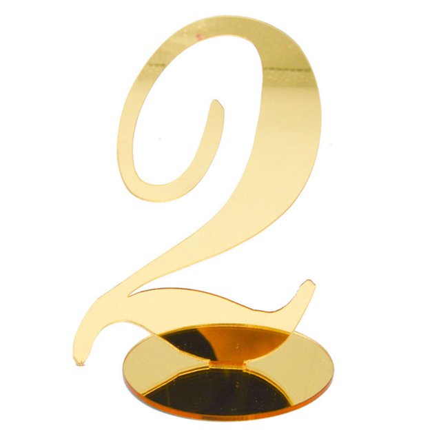 Numéro de Table de Mariage avec Support Base Acrylique Or Argent Siège Carte