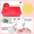 thumbnail image 4 of Pink Play Kitchen Toy Sink Electric Dishwasher, Pretend Role Play Kitchen Toys Set with Electric Faucet Dishwasher Play Set for Boys Girls Toddlers Children Role Play, 4 of 6