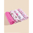 thumbnail image 4 of "4 Piezas Mantas Para Envolver Cobijas Bebé Cobertor Franela Belug ROSA CHICLE ", 4 of 5