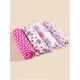 thumbnail image 4 of "4 Piezas Mantas Para Envolver Cobijas Bebé Cobertor Franela Belug ROSA CHICLE ", 4 of 5
