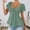 Green, variant on Women's Short Sleeve Tshirt Tie Up Front Blouse Tuck Waist Shirts Tunic Tops Summer Trendy Black