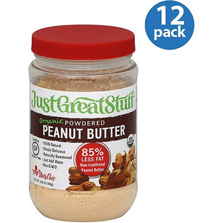 Just Great Stuff Organic Powdered Peanut Butter, 6.43 oz, (Pack of 12)